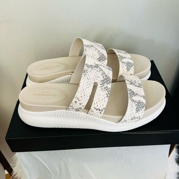 COLE HAAN ZeroGrand Slide Sandal, Ivory/White, Beach Summer Sandal, Size 10 NWT - Picture 9 of 15